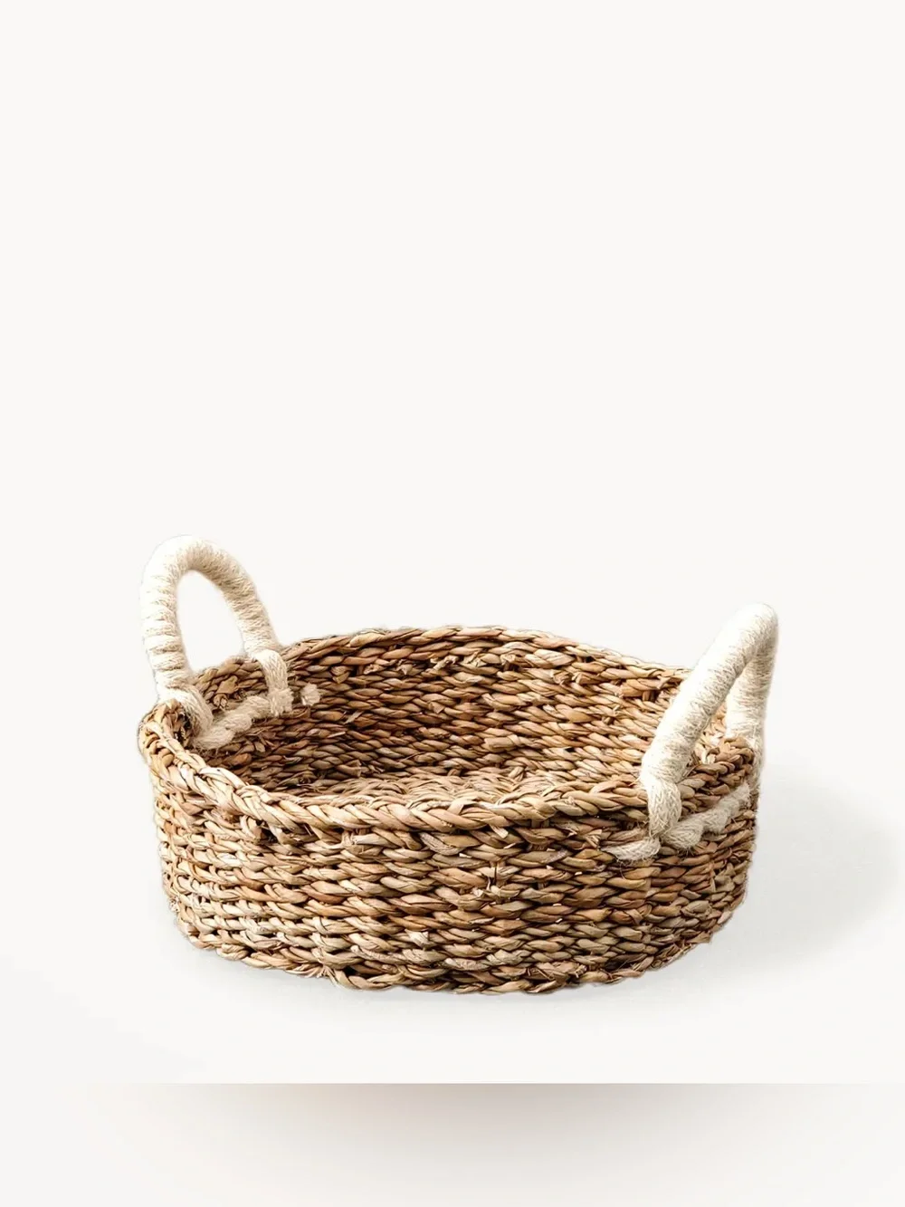New Handwoven Savar Seagrass Round Bread Basket